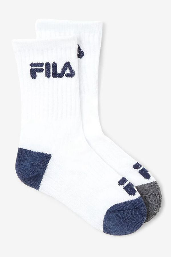 Meias Fila Rapaz Branco - Fila Cushioned Crew 6-Pack Portugal Online,BXYS-04893